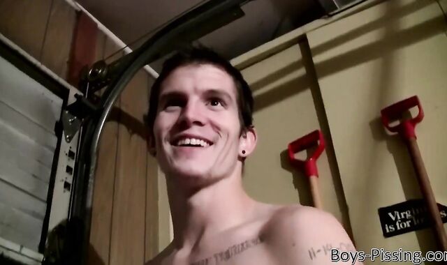Young hung amateurs are pissing and tugging on camera