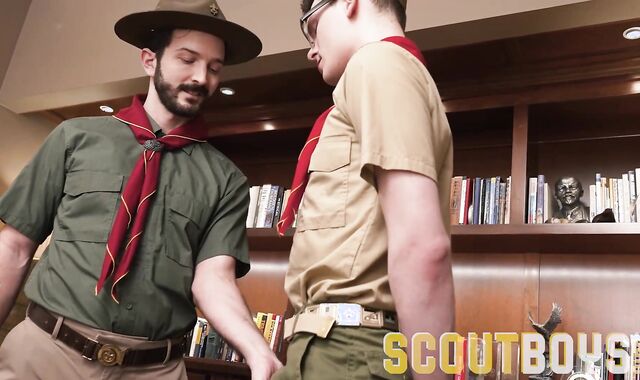 ScoutBoys - Marvelous, wooly, suspended scoutmaster tempts supah super-hot, slick scout