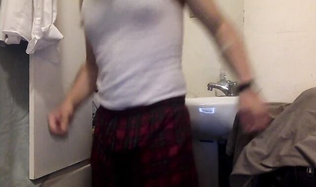 Fellow in Humid Clothes Caught Milking Off at Work