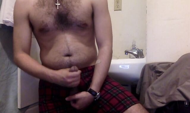 Fellow in Humid Clothes Caught Milking Off at Work