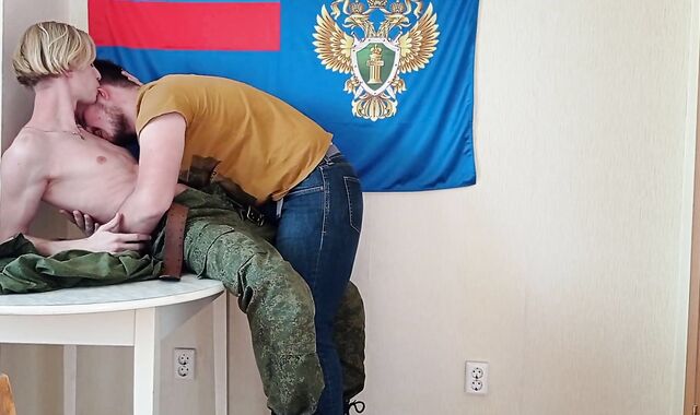 deep hatch to a soldier in the cafeteria before lunch