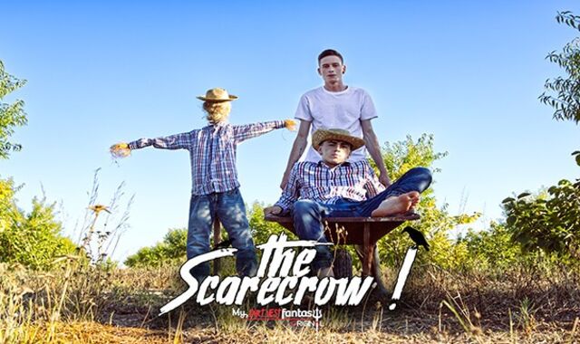 A super hot and grubby farmer using his scarecrow for fellatios and ass-fuck sheer enjoyment