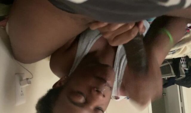 Dark-Hued Twunk Gives MEATY EBONY PENIS Palm Job and deepthroat off Untill Pop-Shot. Throatpie