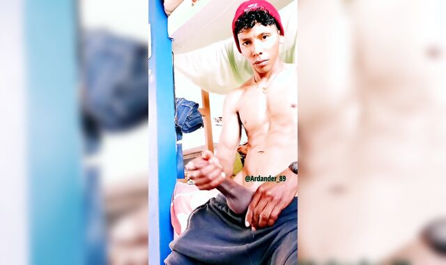 A immense hard-on throwing milk