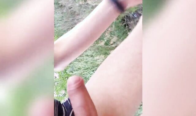 Youthful boy going to the bare beach to wank off his teenie jizz-pump bisexous male jerking at cruising spot