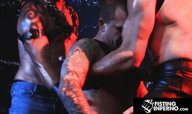 Marionette Harnessed Bear Drinks two Dom Loads - Isaac X, Marco Napoli, Ryan Carter - FistingInferno
