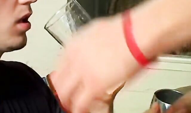 Faggots Kaleb Scott and Jeremiah Johnson drink pee and backside boink