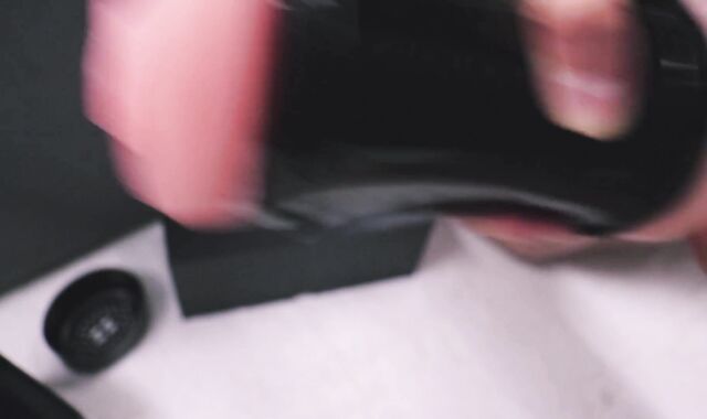 I'll pound your gash like this plastic toy