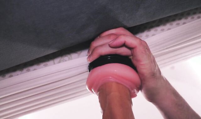 I'll pound your gash like this plastic toy