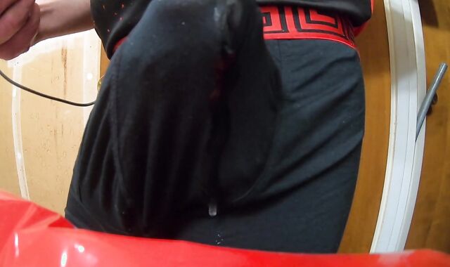 INTENSE Multiple Cash-Shots Through Underwear Using Prick Magic Electro-Hitachi (Lots of Precum)