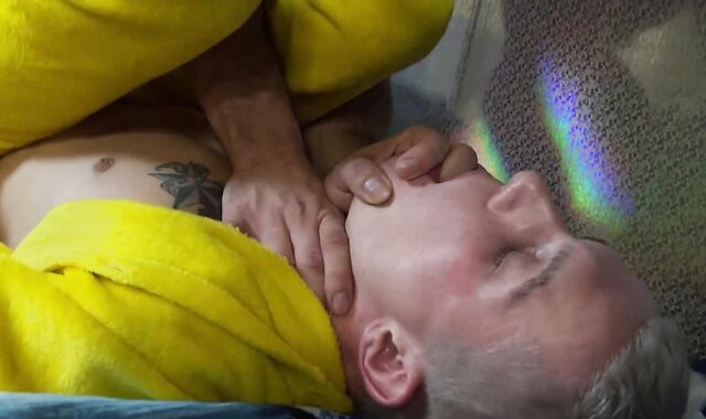 Old stepbrother porked his acquaintance's salami-squashing rump with his huge manhood