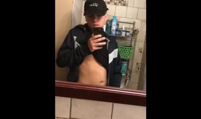 19 year senior Latino jerking off session