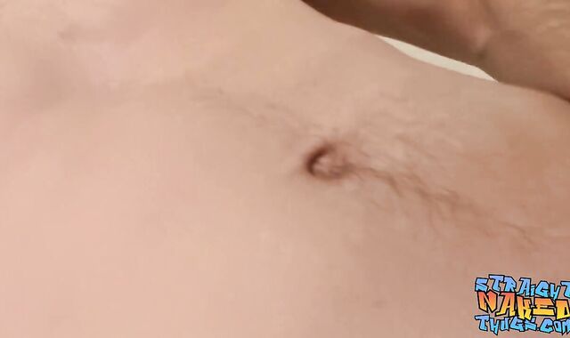 Heterosexual thug Dean Inja wanks off his fat bone and jizzes