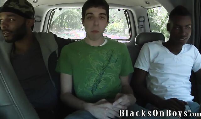 Chris Kingston Gets Boned By two Dark-Hued Guys