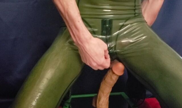 Semi-Translucent green latex and a 12 inch cumbot