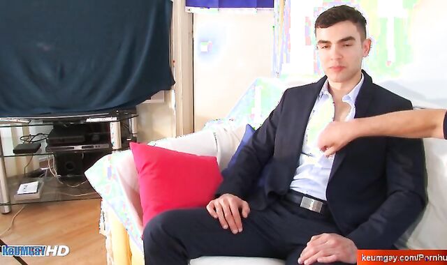 In suit banker gets masturbated his giant spear by men in spite of him. Alexsdr