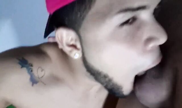 I display my stepbrother that I blow his bigdick finer