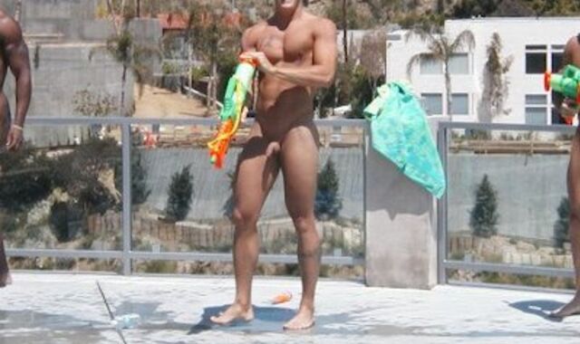 NAKED FRAT MAN POOL PARTY- No Suits Allowed