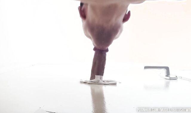 Thick Boner Uses British Twink's Guest Bedroom As A Glory Smash Crevasse Express: Molten Pop-Shot With Suspended Monster Cock!