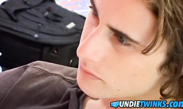 Ultra-Ultra-Cute very first-timer Joey Steels vibrates weenie over undergarments