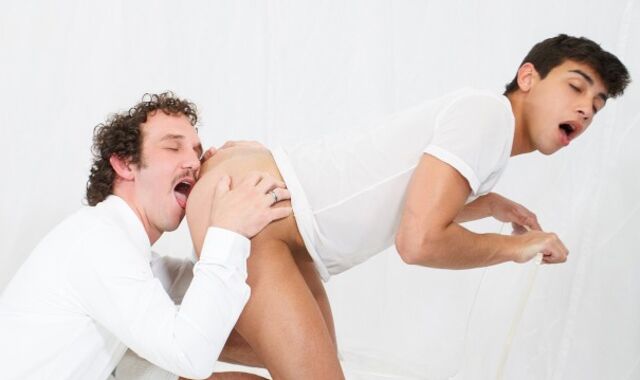 Messy Priest Performs The Holy Bootie Anilingus Ritual On An Innocent Altar Boy - MissionaryBoys