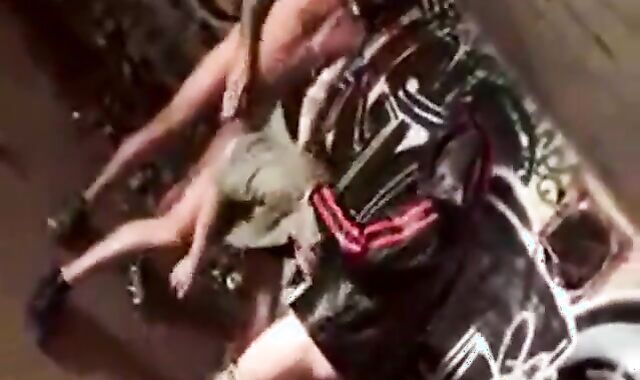 BB three-some painfully plowing