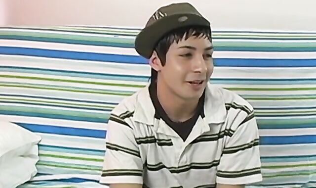 Ultra-Adorable highly first-ever-timer Brice Summers strokes off and shoots a load solo