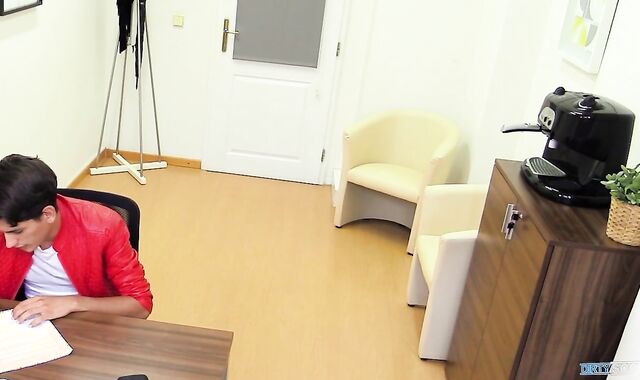 BIGSTR - He Goes To Apply For A Job But Ends Up Deep Throating The Boss' Manmeat In His First-Ever-Ever Interview