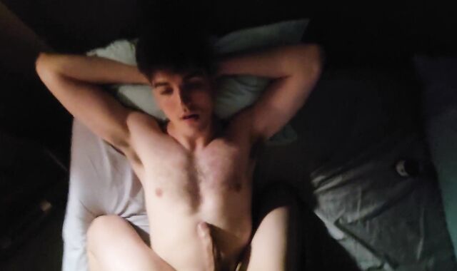 Uber-Uber-Cute Latin Twunk Rides Great-Sized White Drill-Stick and Gets Boinked Without A Love Glove then Shoots A Load Everywhere!