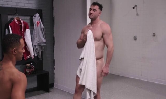 Falcon Studios - Dark-Hued bodybuilder AJ Sloan protection-free-for-all sixty-9