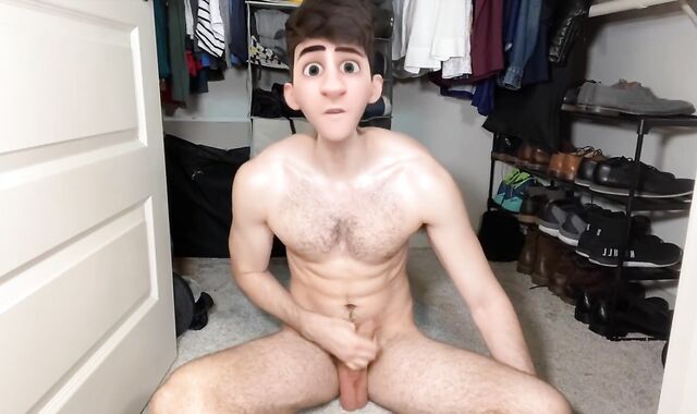 Teenager Stud Faps his Large Pipe