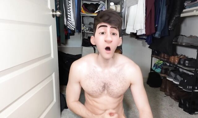 Teenager Stud Faps his Large Pipe