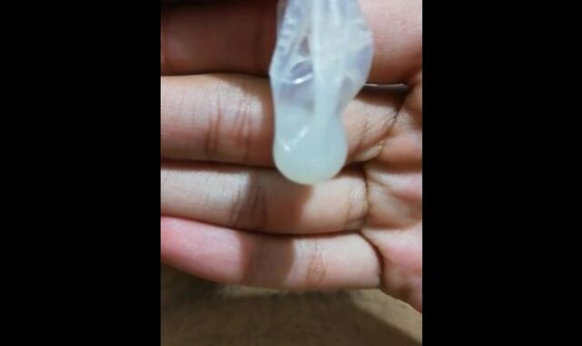 Spunk inside a love glove, drink the jizz and spunk a second time - Camilo Dark-Skinned