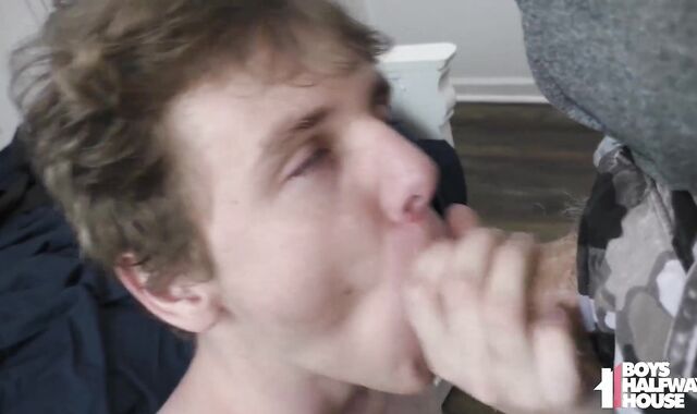 Fresh barely legal Twink Gets His Jaw Opened Up & Packed With Jism By Father