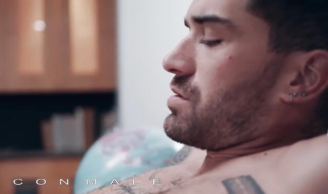 ICON MALE - Chris Turns Around & Witnesses His School Damsel Andy Taylor Naked Milking On The Table