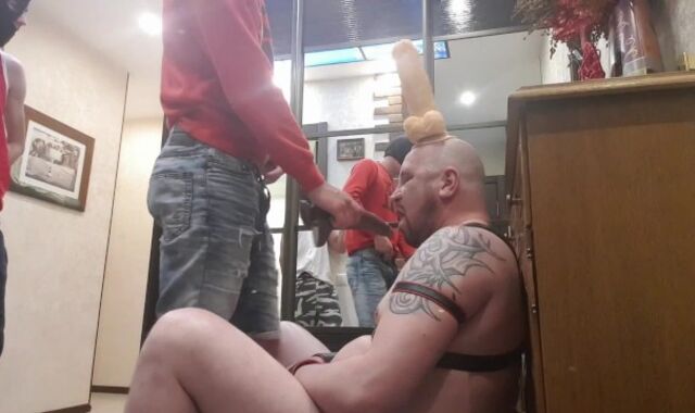 trio cheeky youthfull ALPHA MALES with MONSTER BONERS ravage me VERY STIFF THROAT, spitting and penetrate WITHOUT A LOVE GLOVE