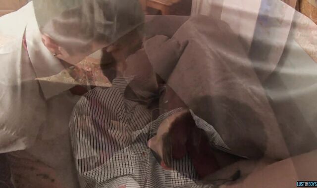 Suited homo twinks Lewis Romeo and Steve Agostina bum pounding breed