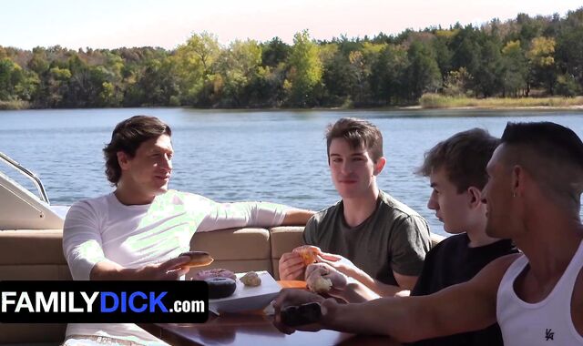 Step Dads Jax Thirio & Dalton Riley Take Turns Romping Their Youngster Step Sons-In-Law-In-Law On A Boat - FamilyDick