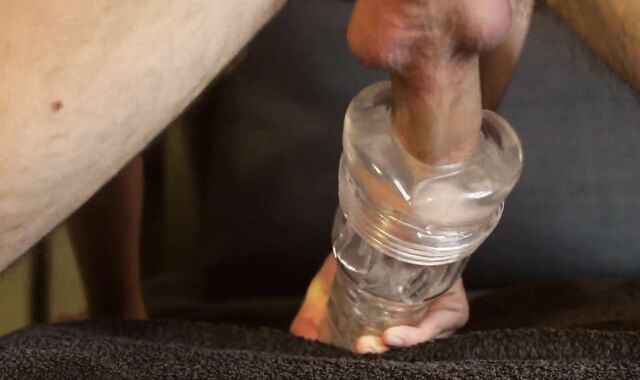 Homo-For-Pay dude - Enormous Fuck-Stick - Fleshlight - Bellowing - Jizm Shot