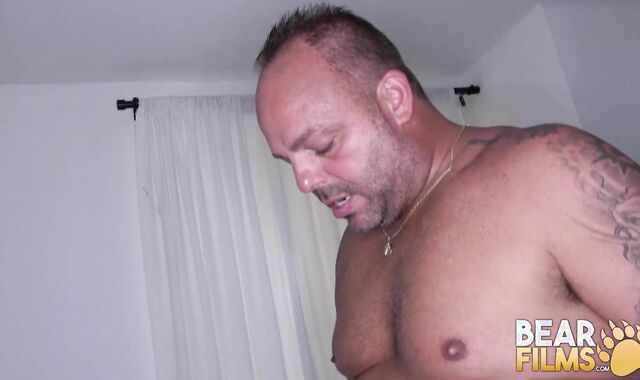 BEARFILMS Dark-Hued Homosexual Anthony Bred Wet By Otter Mark Mathews