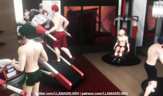 Hero's Workout - four Way: Midoriya Bakugo Ida Todoroki - My Hero Academia trio DIMENSIONAL Animation Parody