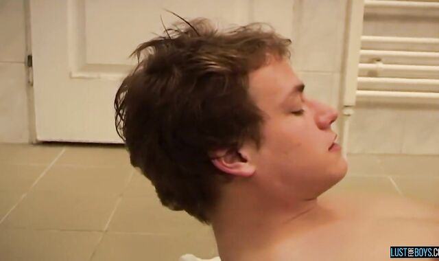 Youthfull lads Will Forbes and David Heydon backside plumb after DT