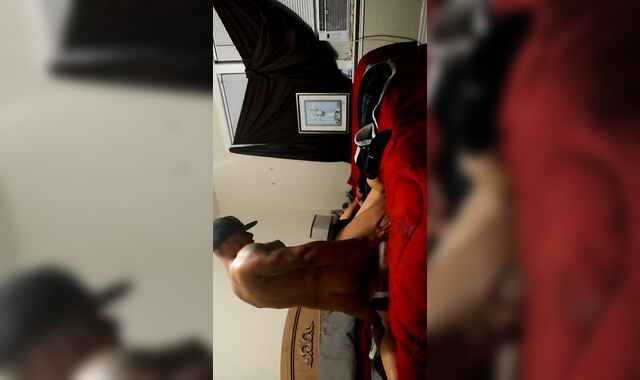 Latino muscle daddy wrecks sissy's backside