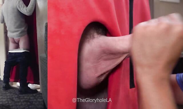 Gloryhole Web Web Cam BOTH SIDES! Strung Up Visitor