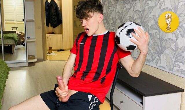 Impressive Powerful ORGASM, After Rock Rigid Football Teaching / FIFA / Youthful / Crimson-Super Hot