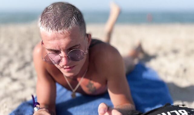 A STRANGER CAME TO ME IN A CABIN ON THE BEACH AND POUNDED THERE