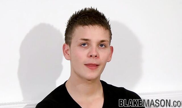 Uber-Cute youthful UK first-timer faps his trouser snake and shoots supah-super-hot explosions