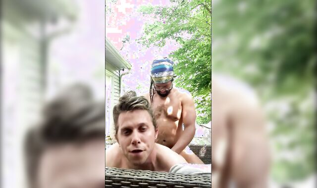 Humping a bi surfer on the patio