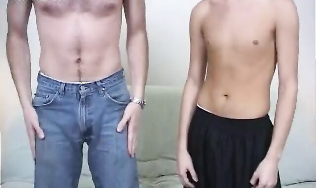 slightly barely legal age teenager (eighteen+) Homosexual-For-Pay man chowder homo Taking Off Their Tee-Tee-Shirts They one as well as the other Stood Up