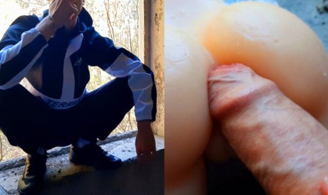 STUD boinked condom masturbator introducing fagot